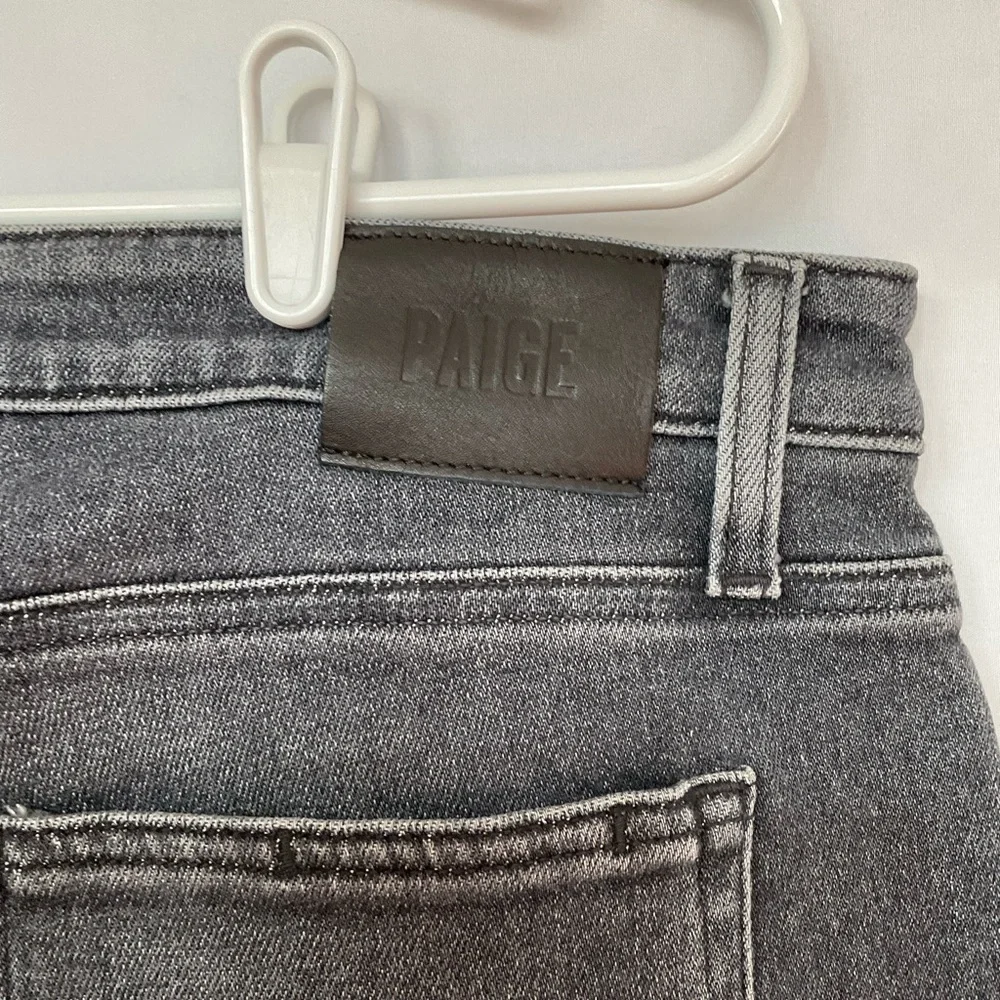 PAIGE Women's Straight Leg Jeans in Dark Gray